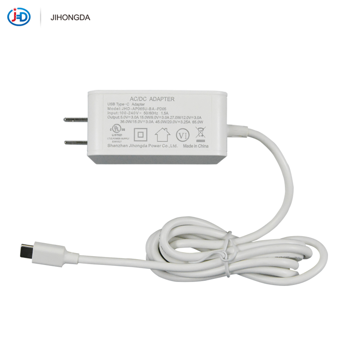 US plug 65W Type-c Charger PD power adapter,65W-TYPE-C PD charger,USB ...